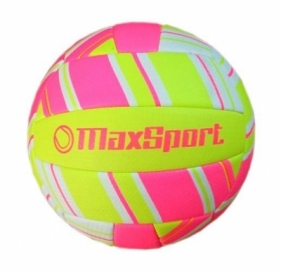 Piłka siatkowa Max Sport różowo-zółta