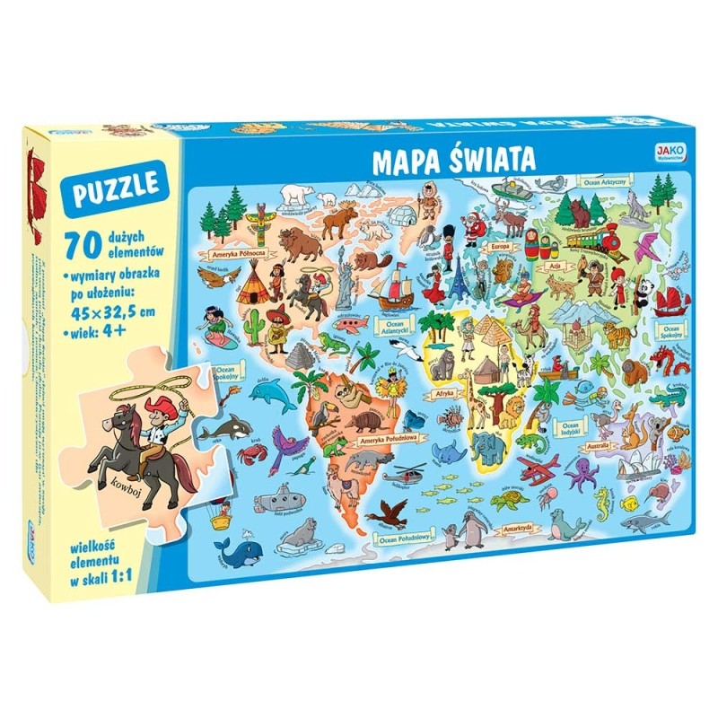 Puzzle 70: Mapa świata
