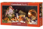 Puzzle Still Life with Flowers and Fruit on a Table 600 (B-060108)