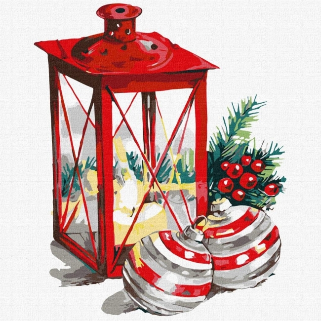 <img src='https://webimage.pl/pics/108/1/d4823104351108.jpg' style='height:440px' /> Malowanie po numerach - Świąteczna latarnia 30x30