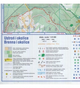 Ustroń, Brenna i okolice, 1:25 000 - mapa turystyczna (1574-2020)