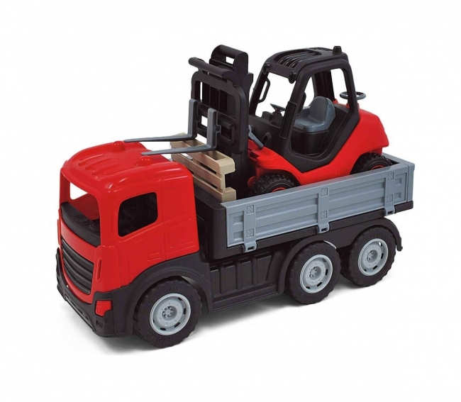 Wywrotka 6-kołowa z wózkiem widłowym