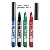 Marker permanentny Fibracolor Hi-Text 580/PB, czarny 6,0 mm ścięta końcówka