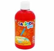 Farba Carioca baby do malowania palcami czerwona 500 ml