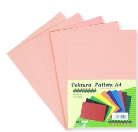Tektura A4 falista brzoskwiniowa 5szt