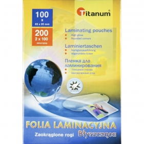 Folia do laminowania Titanum 100 mic, 65mm x 95mm - przezroczysta (150551)