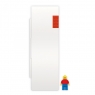 Biały piórnik z czerwonym klockiem i minifigurką LEGO® (bez wyposażenia)