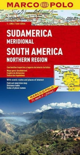 Ameryka Południowa - północ 1:4 mln - mapa Marco Polo