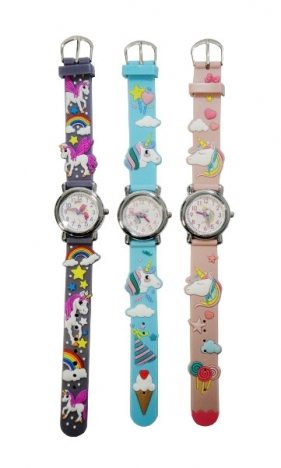 Zegarek dziewczęcy z silikonowym paskiem