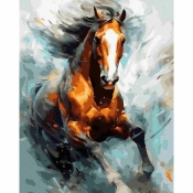Malowanie po numerach - Szybki koń 40x50cm
