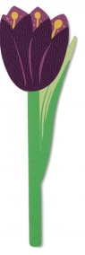 Zakładka do książki kwiaty - Fioletowy tulipan
