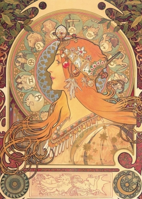 Puzzle 1000: Art 9 - Alfons Mucha - Zodiak