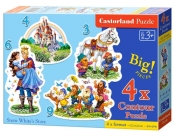 Puzzle konturowe 4w1 3-4-6-9: Snow White's Story
