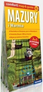 Mazury i Warmia 2 w 1 przewodnik i mapa - Opracowanie zbiorowe