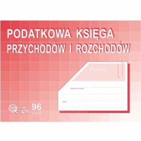 Podatkowa księga przychodów i rozchodów A4 K-2U, 96 stron (Uszkodzona okładka)