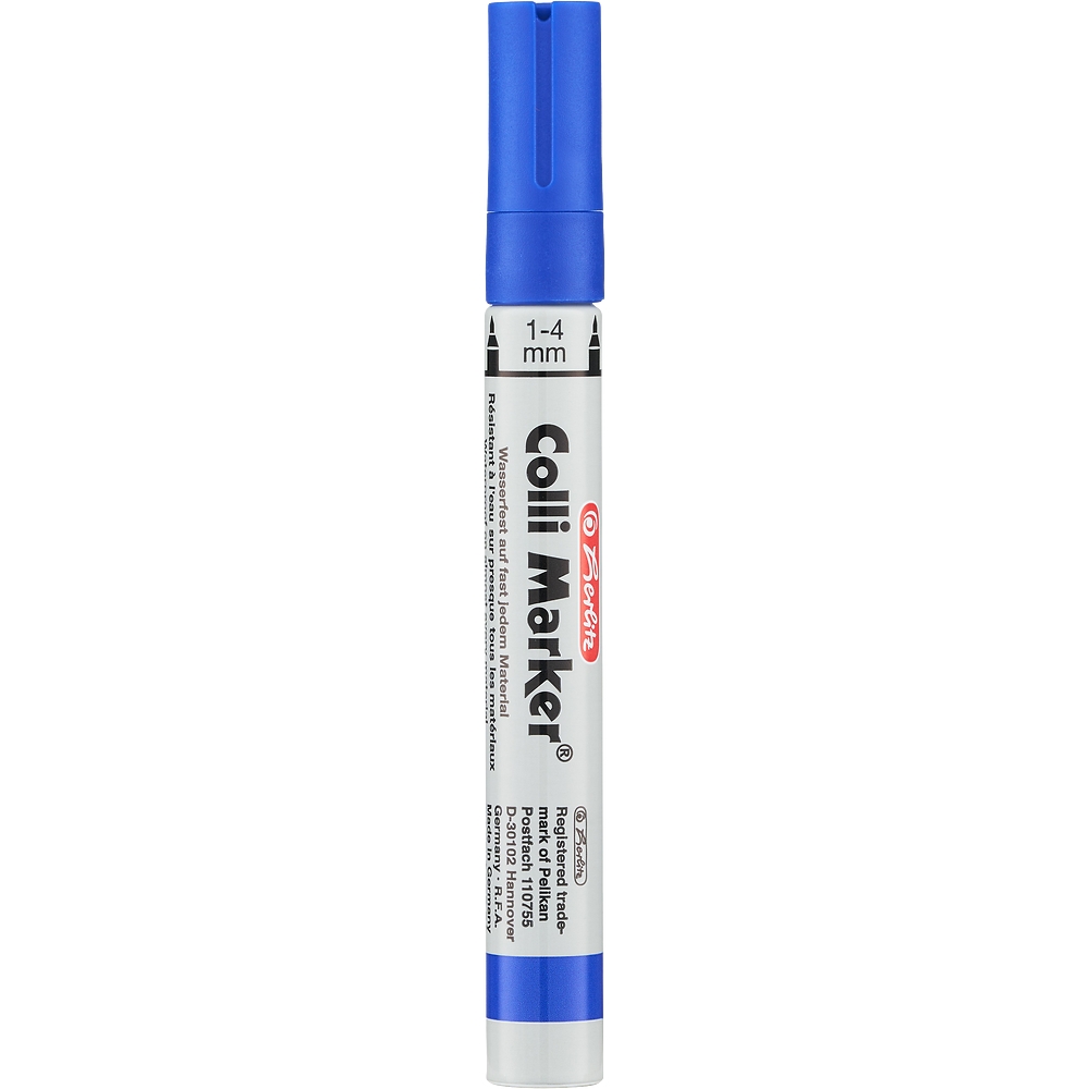 <img src='https://webimage.pl/pics/110/0/d4008118060110-2.png' style='height:440px' /> Marker permanentny Colli-Marker - niebieski, 1 szt