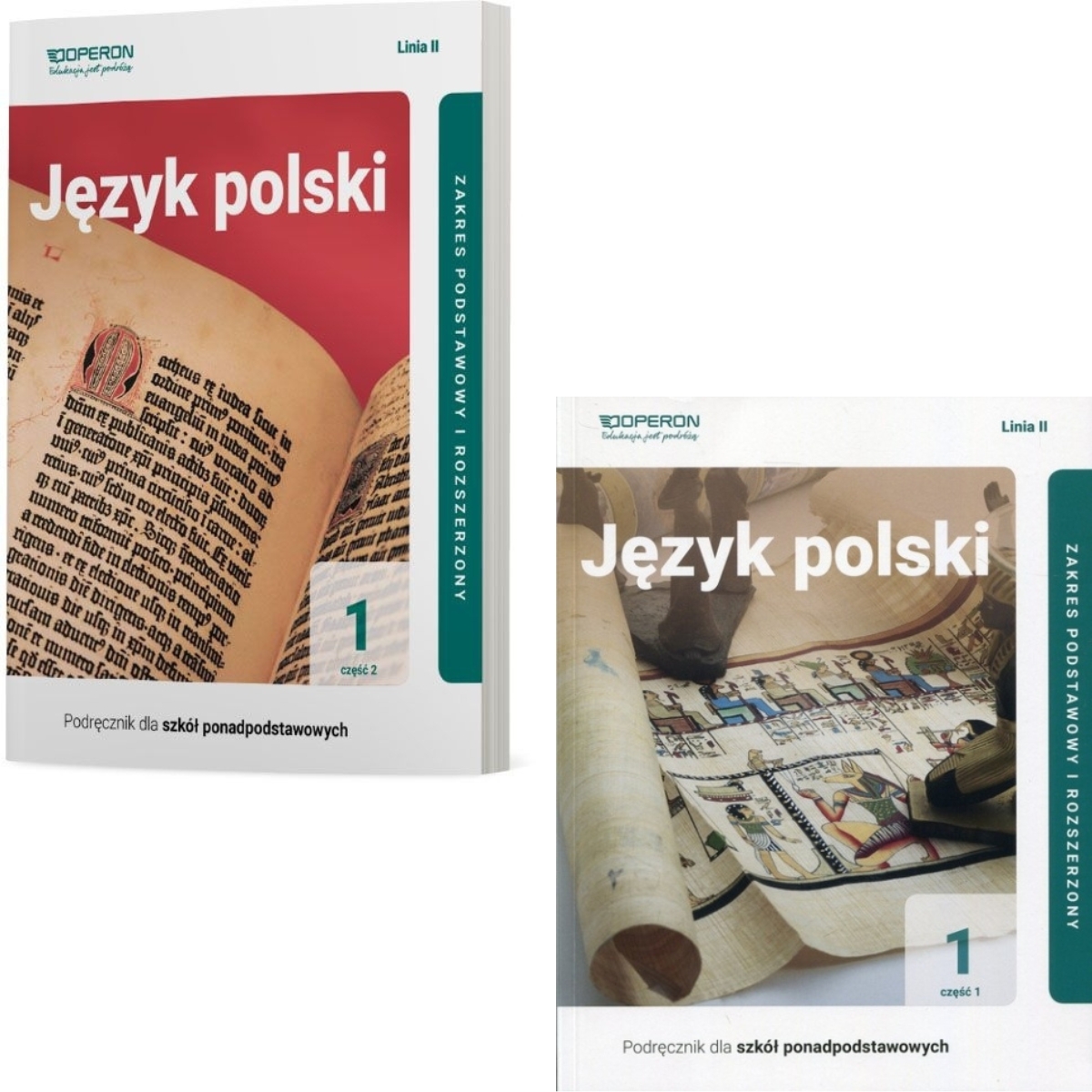 Pakiet podręczników: Język polski 1. Linia II. Część 1 i 2. Zakres podstawowy i rozszerzony. Liceum i technikum. Klasa 1. Język polski.