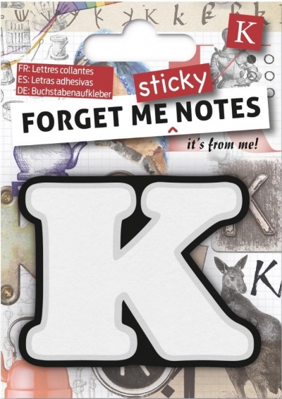 Forget me sticky - notes kart samoprzylepnych litera K