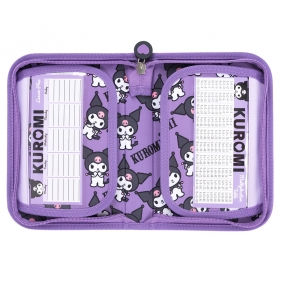 Piórnik dwuklapkowy bez wyposażenia - Kuromi Violet