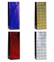 Torebka ozdobna na butelkę 12x36x9cm mix ROZETTE