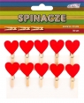 Spinacze drewniane serca 3cm 10szt