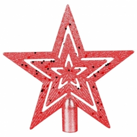Szpic choinkowy gwiazda czerwona