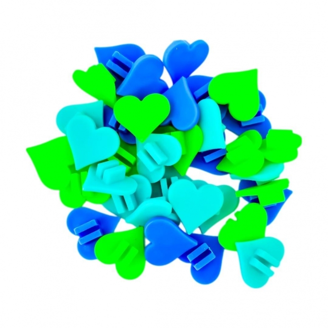 Koraliki na szprychy - Serce niebieckie