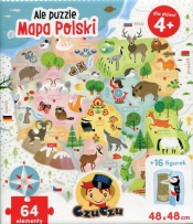 CzuCzu Ale Mapa Polski puzzle 64 el (0111) (Uszkodzone opakowanie)