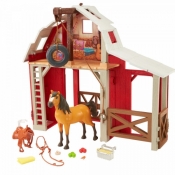 Zestaw z figurką Mustang: Duch wolności Stajnia i koń (HBP29)