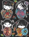 Kolorowanka Welwetowa A4 Laleczki Kokeshi