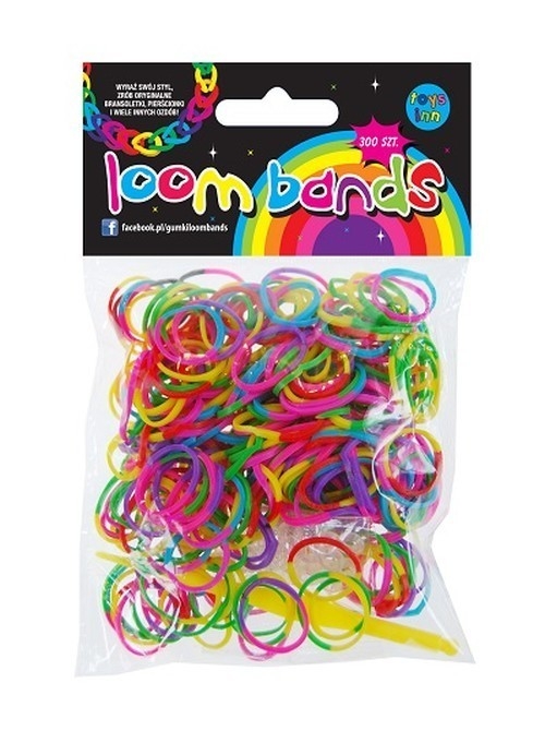 Gumki Loom Bands 300 sztuk kolory podstawowe