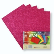 Pianka brokatowa A4 Eva fuksja biodegradowalna 5szt