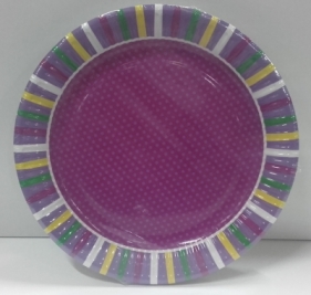 Talerzyki papierowe MAKI TM02 22,7cm. OP-8szt. MIX