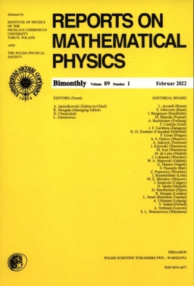 Reports on Mathematical Physics 89/1