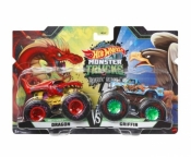 Zestaw pojazdów Monster Trucks 2-pak Mega Wrex Dragon vs Midwest Madness Griffin (k6797)