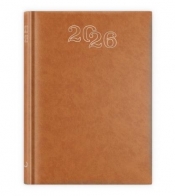 Kalendarz 2026 A5 dzienny standard brązowy