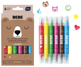 Mazaki jumbo ze stempel Bebe Friends, 6szt