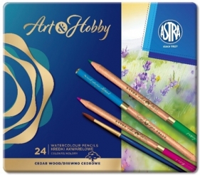 Kredki ołówkowe akwarelowe Astra Prestige, 24 kolory (450754)