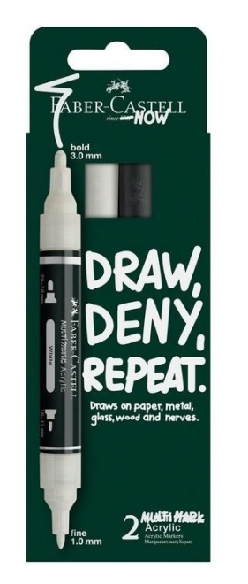 Markery akrylowe Multimark 2kol. FABER CASTELL