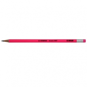 Ołówek grafitowy z gumką HB różowy