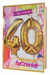 Karnet QBL-003 Urodziny 40 + balony