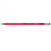 Ołówek grafitowy z gumką HB różowy
