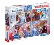 Clementoni, Puzzle Progressive SuperColor 4w1: Disney Frozen 2 (21411)