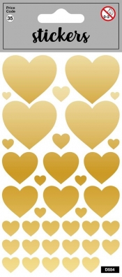 Naklejki - Golden Hearts