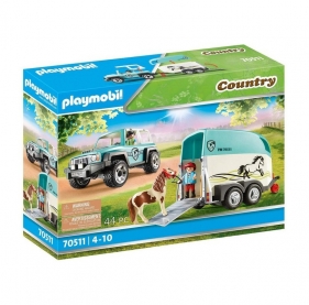 Playmobil Country: Samochód z przyczepą dla kucyka (70511)