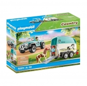 Playmobil Country: Samochód z przyczepą dla kucyka (70511)