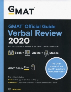 GMAT Official Guide 2020 Verbal Review: Book + Online Question Bank