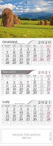 Kalendarz 2021 Trójdzielny Tatrzańska polana CRUX