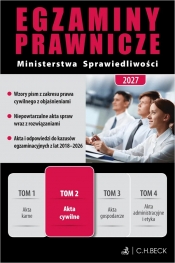 Egzaminy Prawnicze Ministerstwa Sprawiedliwości 2027. Tom 2. Akta cywilne - Opracowanie zbiorowe