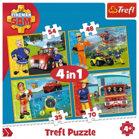 Puzzle 4w1: Strażak Sam na ratunek (34311)